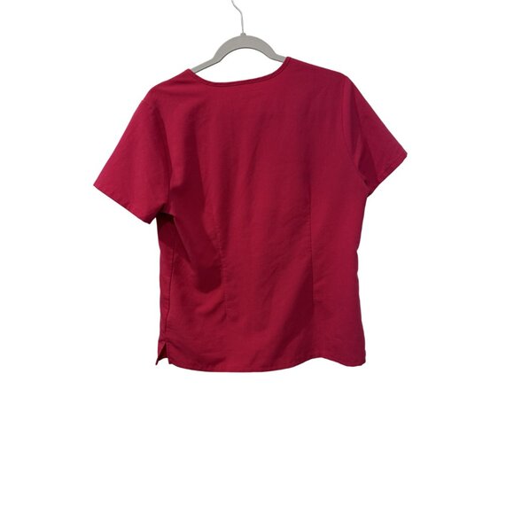 Figs Catarina One-Pocket Scrub Top Technical Collection M Bright Pink Vibrant - Picture 4 of 5